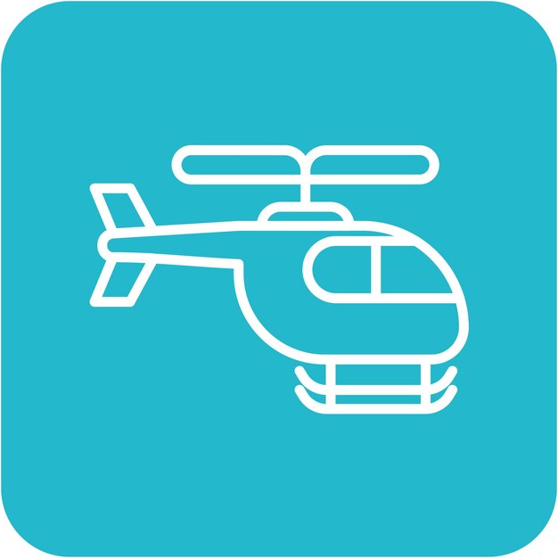 El icono del vector del helicóptero se puede utilizar para el conjunto de iconos de medicina