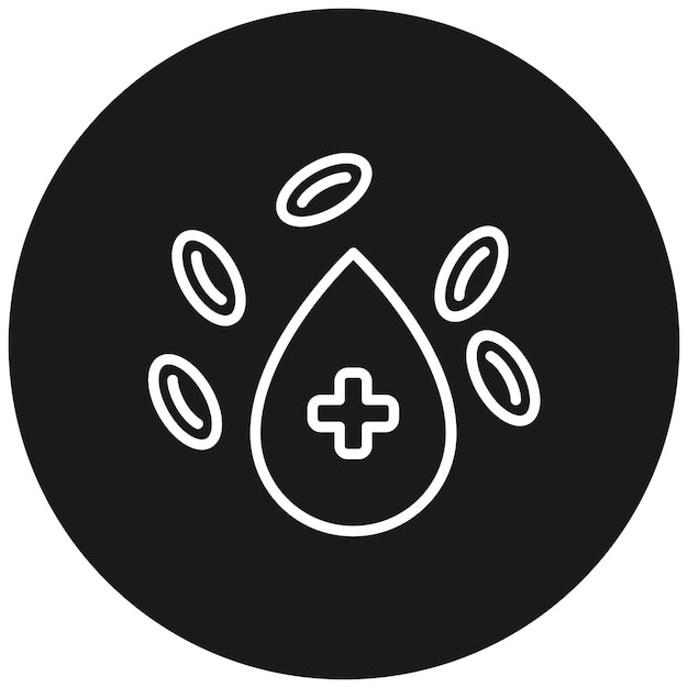 El icono del vector de hematología se puede utilizar para el conjunto de iconos de medicina