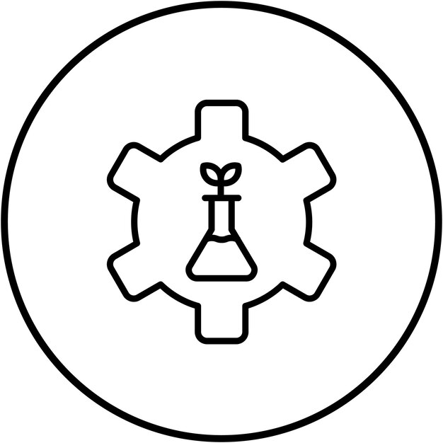 El icono del vector de la herramienta de biotecnología se puede utilizar para el conjunto de iconos de fabricación