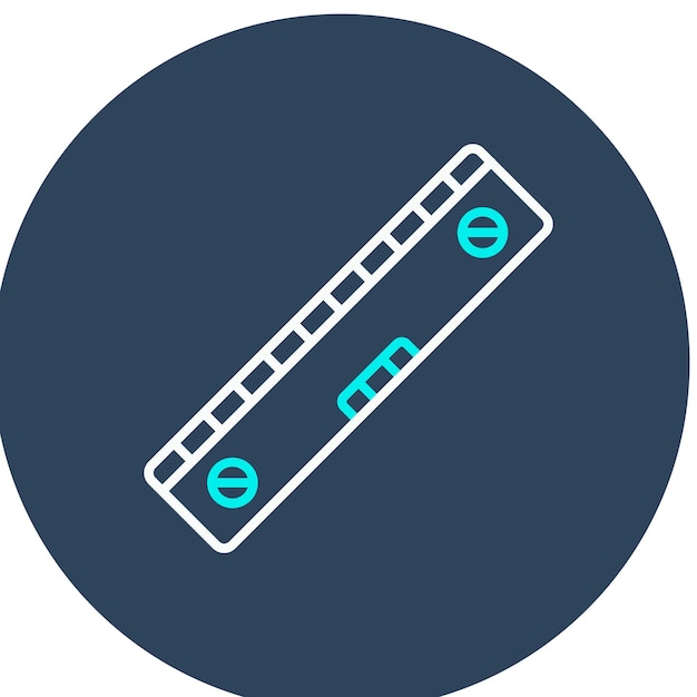 El icono del vector de herramientas de nivel se puede utilizar para el conjunto de iconos de herramientas de construcción