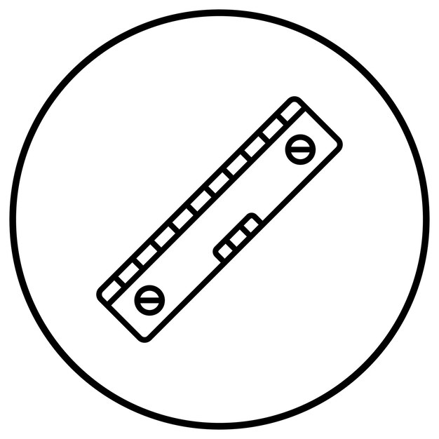 El icono del vector de herramientas de nivel se puede utilizar para el conjunto de iconos de herramientas de construcción