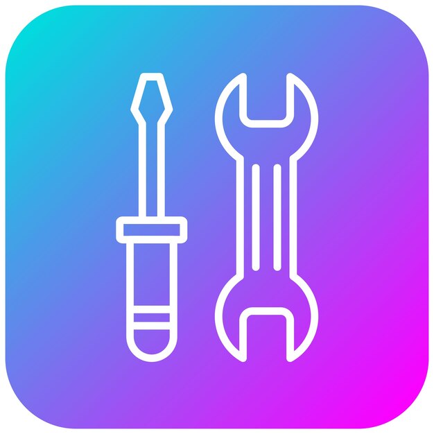 El icono del vector de herramientas se puede utilizar para el conjunto de iconos de fabricación