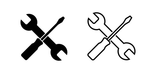 Icono del vector de herramientas de reparación