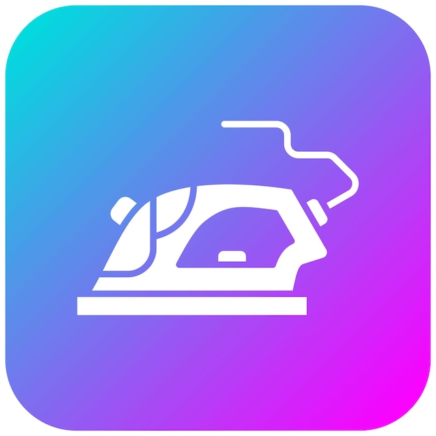 El icono del vector de hierro se puede usar para el conjunto de iconos de artículos para el hogar