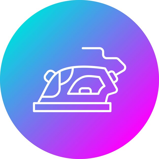 El icono del vector de hierro se puede usar para el conjunto de iconos de artículos para el hogar