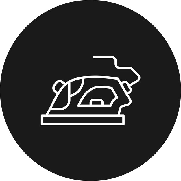 El icono del vector de hierro se puede usar para el conjunto de iconos de artículos para el hogar