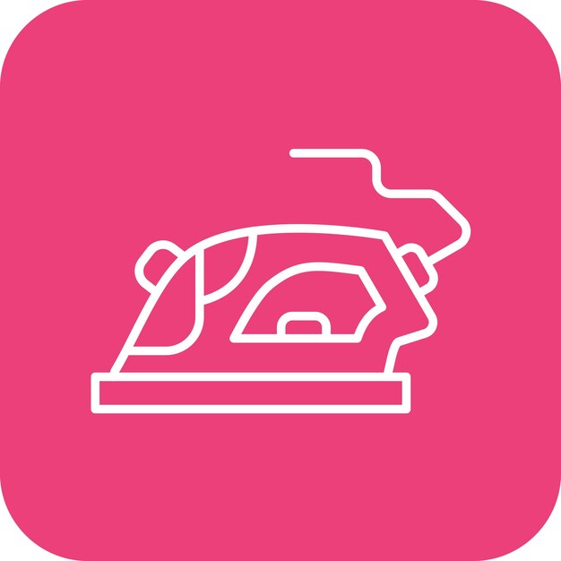 El icono del vector de hierro se puede usar para el conjunto de iconos de artículos para el hogar