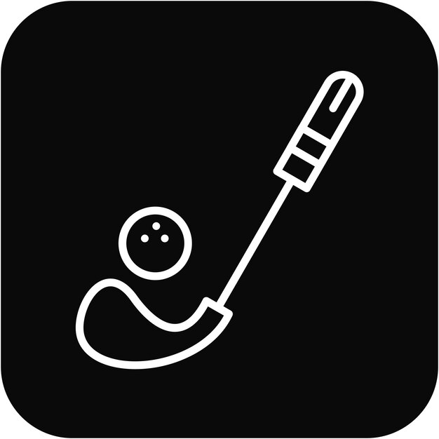 El icono del vector de hierro se puede usar para el conjunto de iconos de Golf