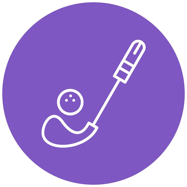 El icono del vector de hierro se puede usar para el conjunto de iconos de Golf