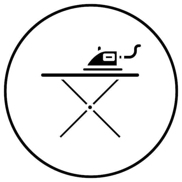 El icono del vector de hierro se puede usar para el conjunto de iconos de limpieza de la casa
