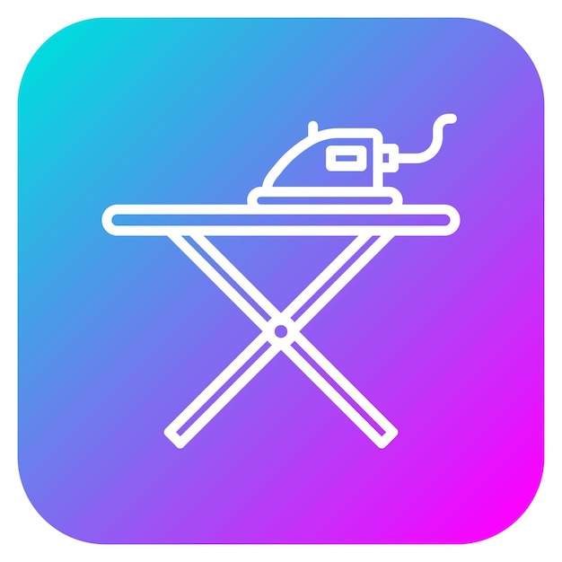 El icono del vector de hierro se puede usar para el conjunto de iconos de limpieza de la casa