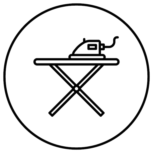 El icono del vector de hierro se puede usar para el conjunto de iconos de limpieza de la casa
