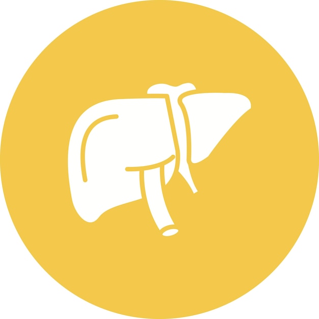 El icono del vector del hígado se puede utilizar para el conjunto de iconos de medicina