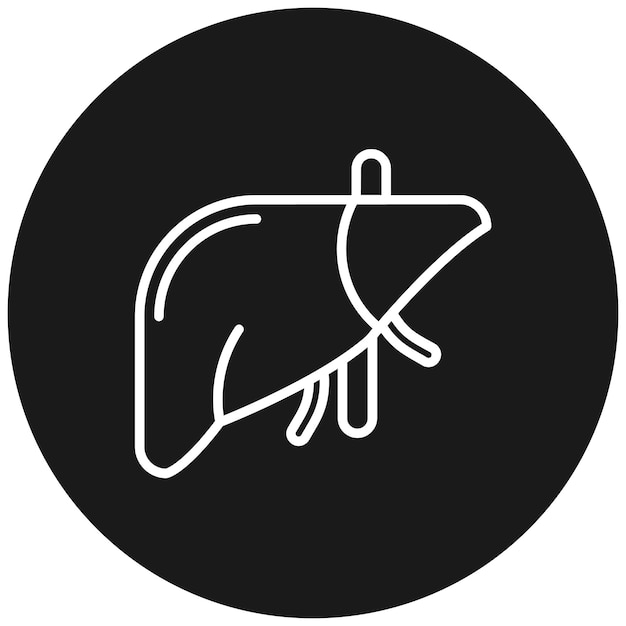 El icono del vector del hígado se puede utilizar para el conjunto de iconos de medicina