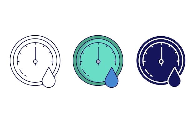 Icono de vector de higrómetro