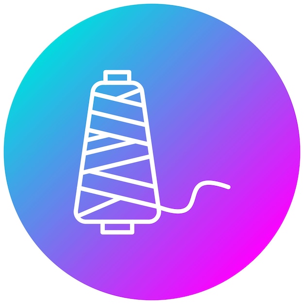 El icono del vector de hilo se puede usar para el conjunto de iconos de características de tela