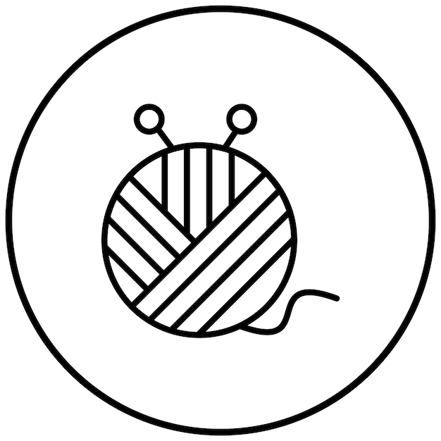 El icono del vector de hilo se puede utilizar para el conjunto de iconos de características de la tela