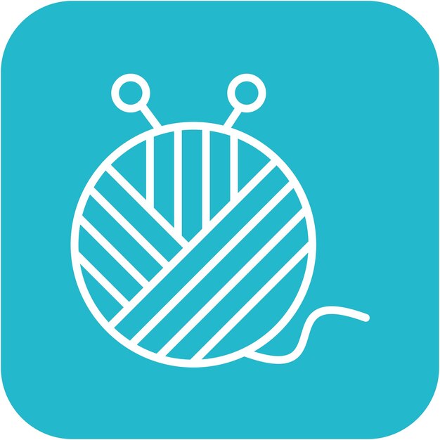 El icono del vector de hilo se puede utilizar para el conjunto de iconos de características de la tela