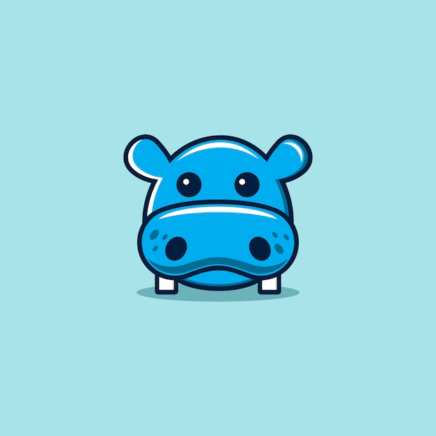 Vector icono de vector de hippo