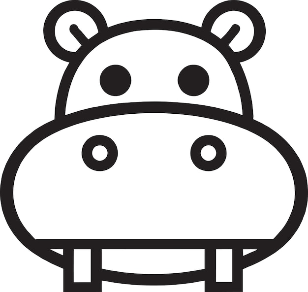 Icono de vector de Hippo