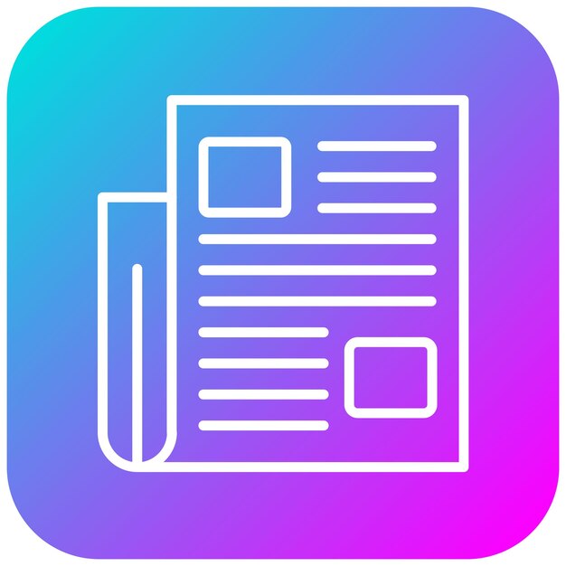 El icono del vector de la historia de la característica se puede usar para el conjunto de iconos de periodismo