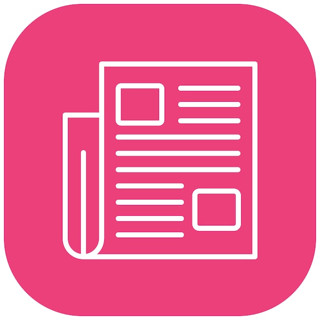 El icono del vector de la historia de la característica se puede usar para el conjunto de iconos de periodismo
