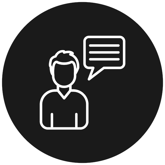 El icono del vector de la historia del usuario se puede utilizar para el conjunto de iconos de programación informática