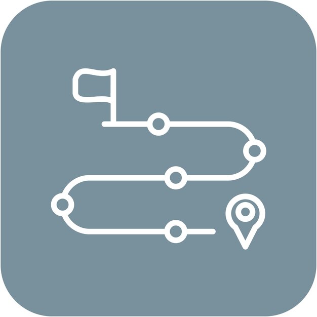 El icono del vector de hito se puede utilizar para el conjunto de iconos de evaluación del proyecto
