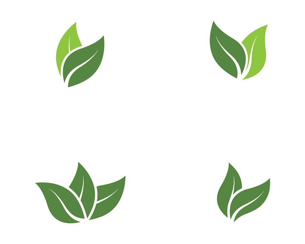 Icono de vector de hoja verde ecología naturaleza