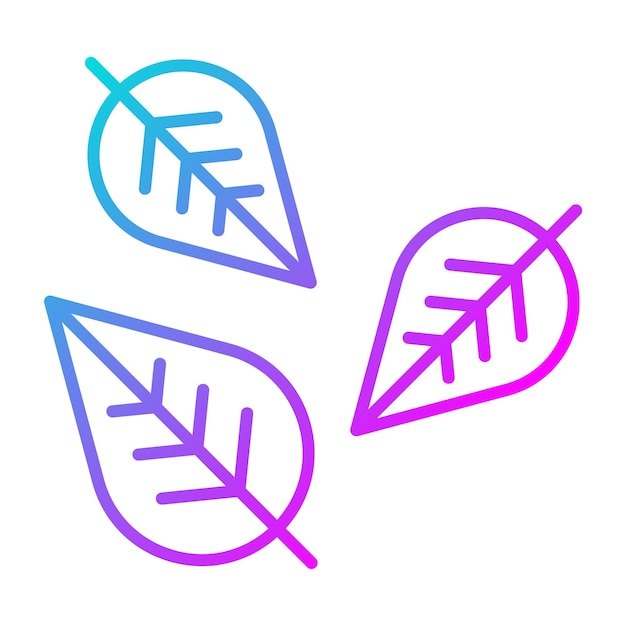 El icono del vector de hojas que caen se puede usar para el conjunto de iconos de otoño