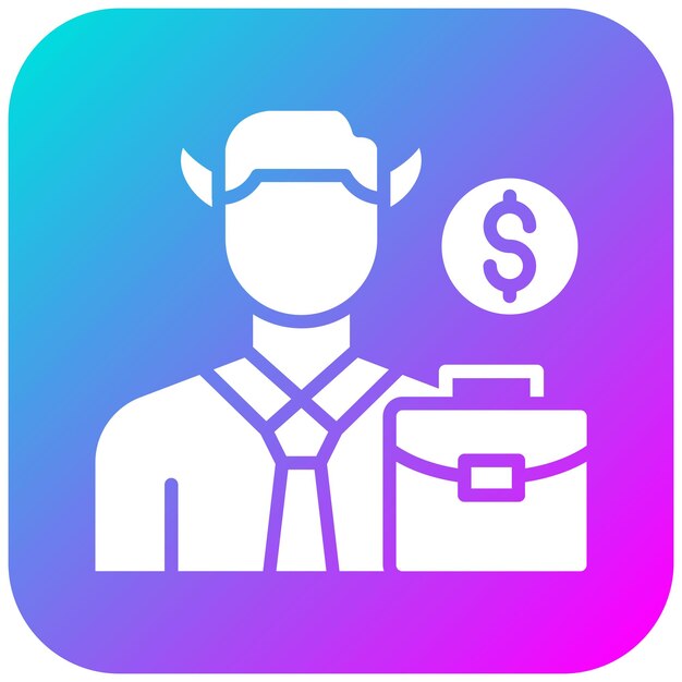 El icono del vector de hombre de negocios corrupto se puede usar para el conjunto de iconos de corrupción