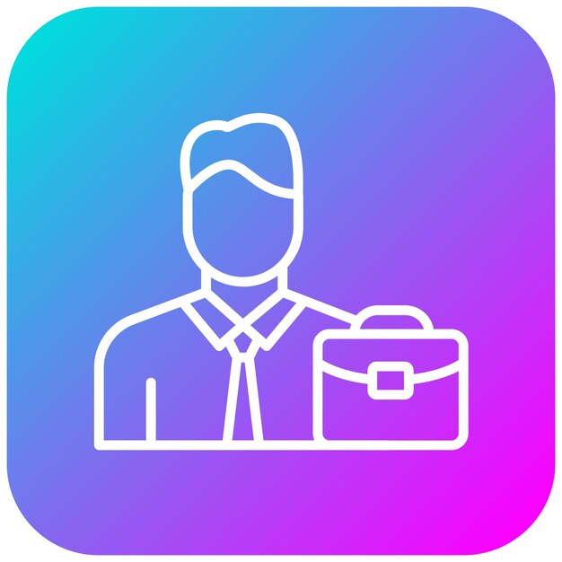 El icono del vector de hombre de negocios se puede usar para el conjunto de iconos de diversidad