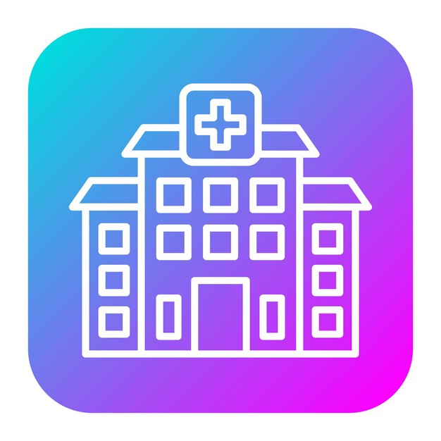 Vector el icono del vector del hospital se puede utilizar para el conjunto de iconos de enfermería