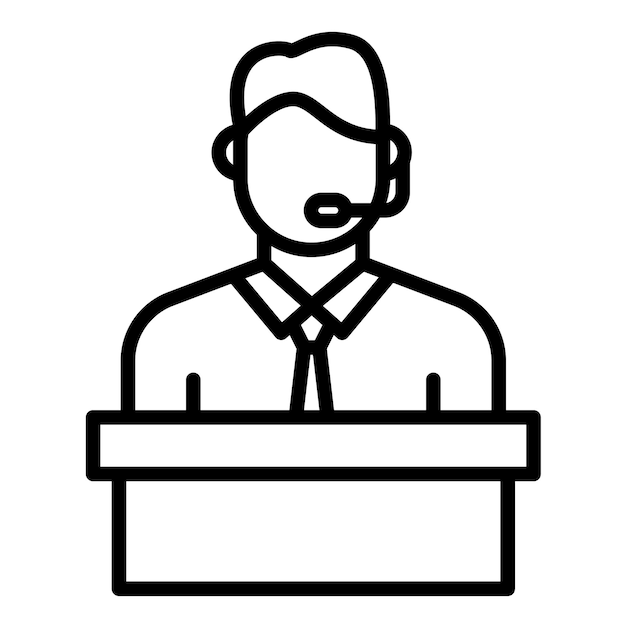El icono del vector del host se puede usar para el conjunto de iconos de diversidad