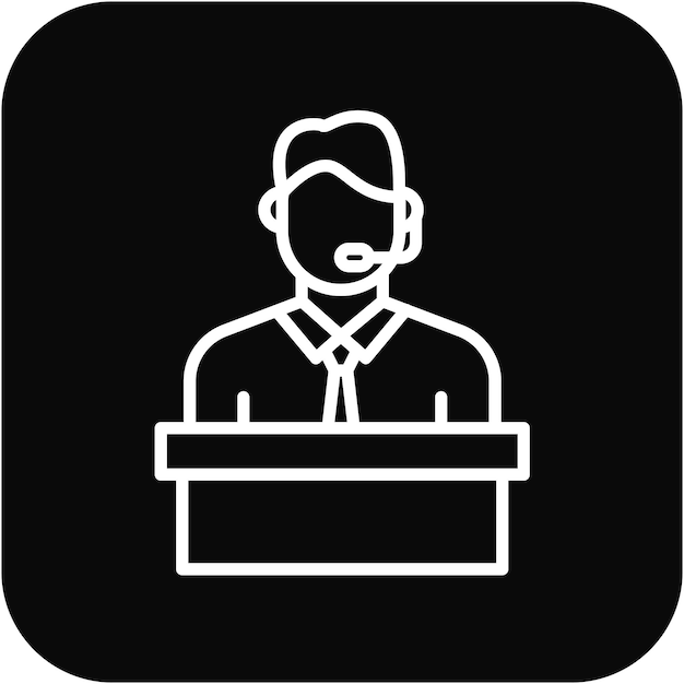 El icono del vector del host se puede usar para el conjunto de iconos de diversidad