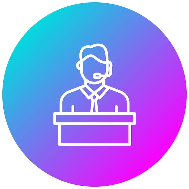 El icono del vector del host se puede usar para el conjunto de iconos de diversidad