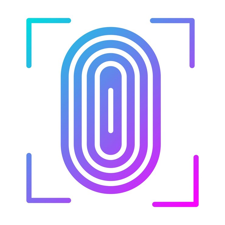 Vector el icono del vector de huellas dactilares se puede usar para el conjunto de iconos de crimen y ley