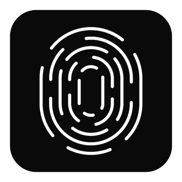 El icono del vector de huellas dactilares se puede usar para el conjunto de iconos de investigación criminal