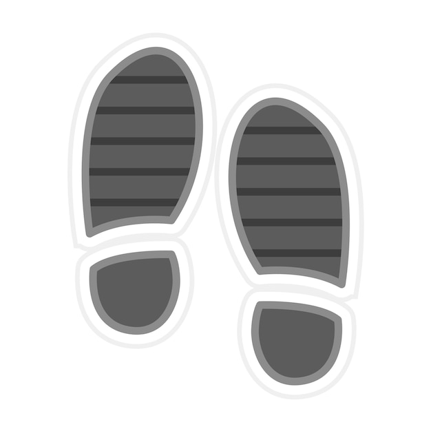 El icono del vector de huellas se puede usar para el conjunto de iconos de la policía