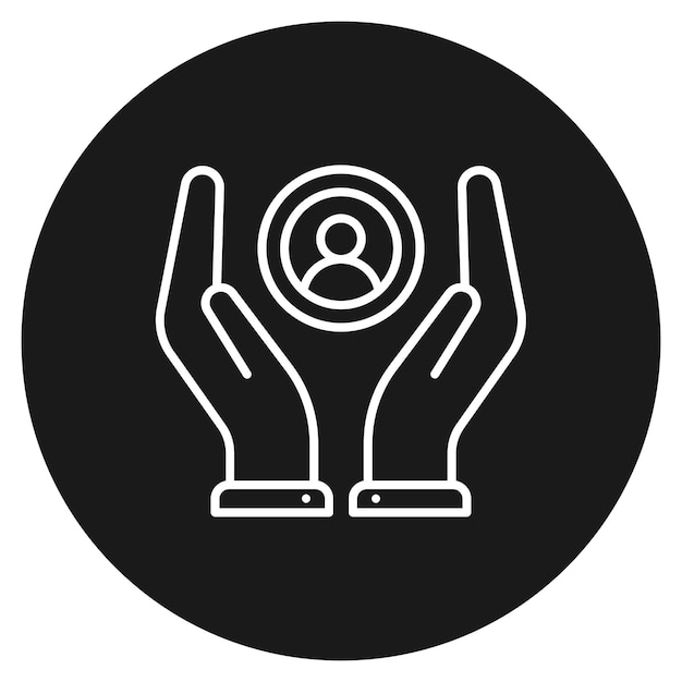 El icono del vector humanitario se puede usar para el conjunto de iconos de donaciones