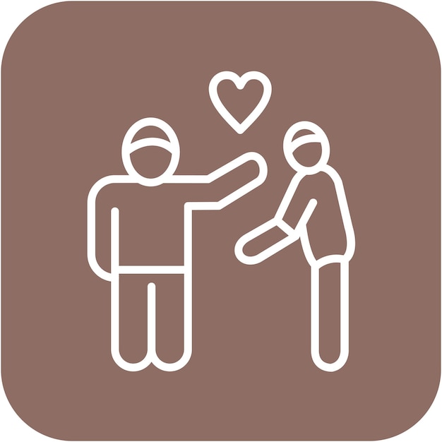 El icono del vector de humildad se puede usar para el conjunto de iconos de valores básicos