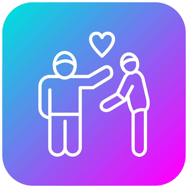 El icono del vector de humildad se puede usar para el conjunto de iconos de valores básicos