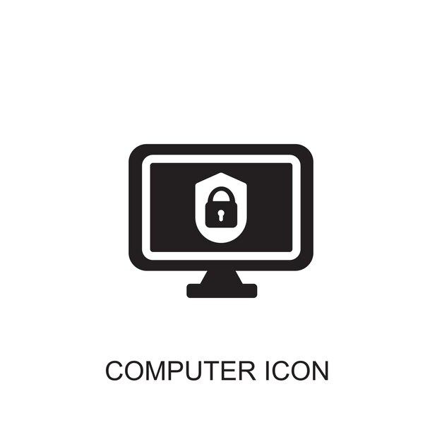 Ícono del vector del icono de la computadora