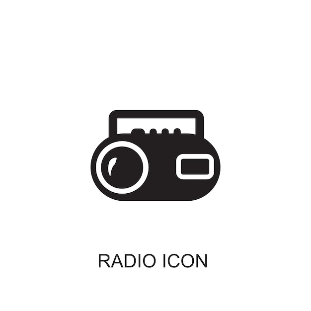 Vector icono del vector del icono de la radio