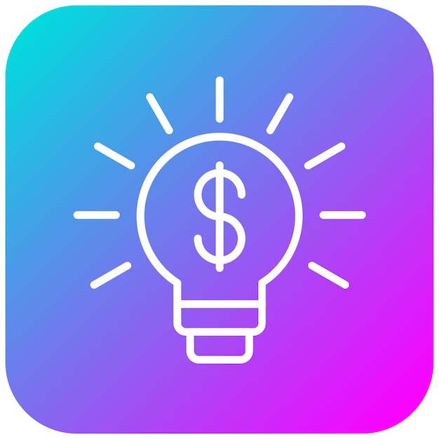 El icono del vector de ideas de dinero se puede utilizar para el conjunto de iconos de finanzas y dinero