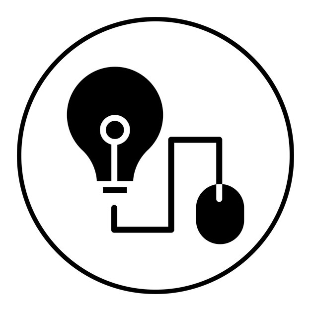 El icono del vector de ideas del ratón se puede usar para el conjunto de iconos de Back to School