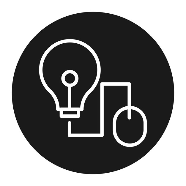 El icono del vector de ideas del ratón se puede usar para el conjunto de iconos de Back to School