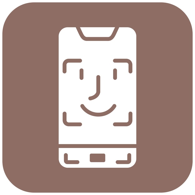 El icono del vector de identificación facial se puede utilizar para el conjunto de iconos biométricos
