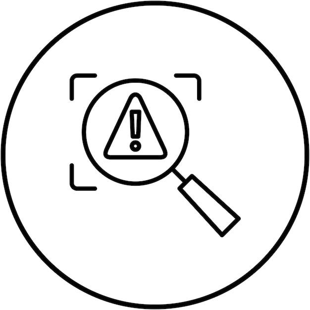 El icono del vector de identificación de riesgos puede utilizarse para el conjunto de iconos de gestión de riesgos