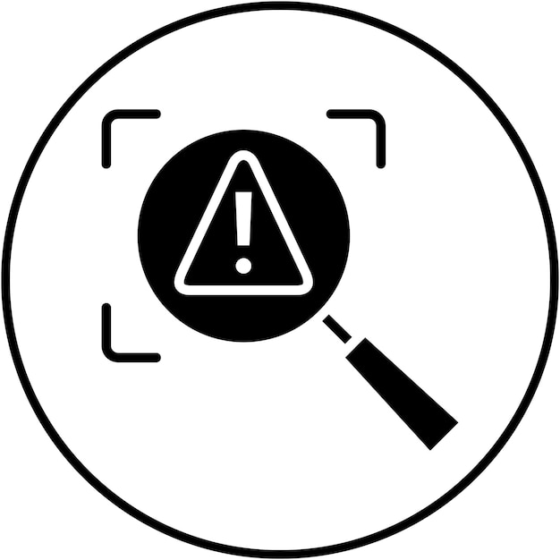 El icono del vector de identificación de riesgos puede utilizarse para el conjunto de iconos de gestión de riesgos